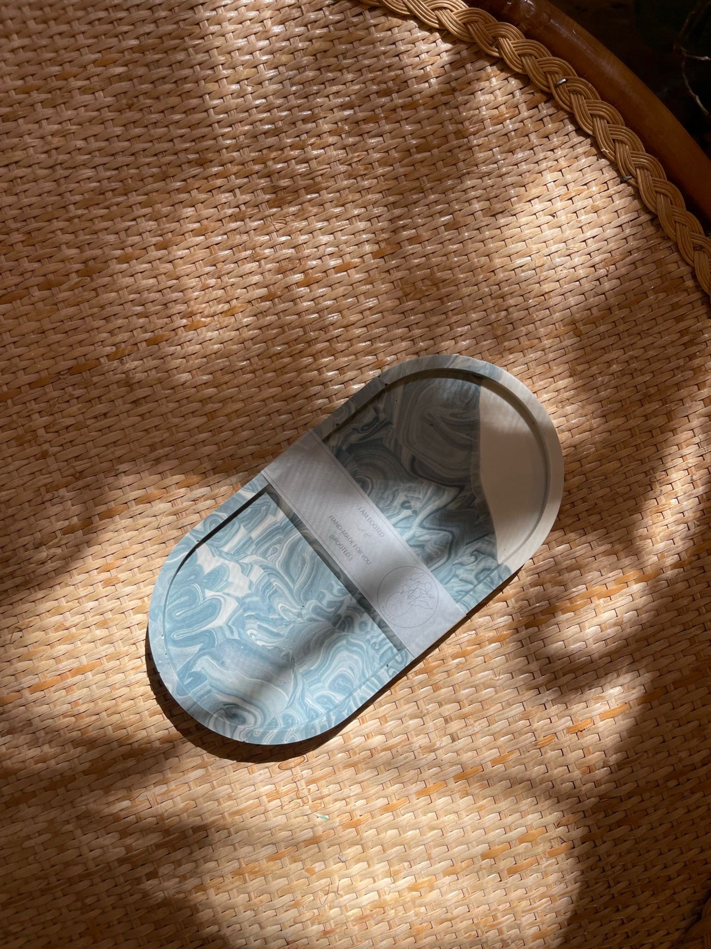 Marbled Jesmonite tray